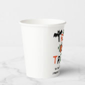 Ghost Bats Pumpkin Niedlich Trick oder Treat Hallo Pappbecher (Rechts)