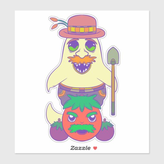 Ghost-Bauer Aufkleber (Blatt)