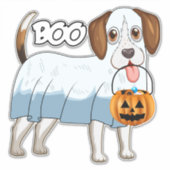 Ghost Beagle Halloween Dog Aufkleber (Vorderseite)