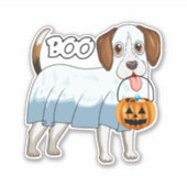 Ghost Beagle Halloween Dog Aufkleber (Vorderseite)