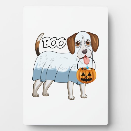 Ghost Beagle Halloween Dog Fotoplatte (Vorderseite)