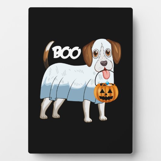 Ghost Beagle Halloween Dog Fotoplatte (Vorderseite)