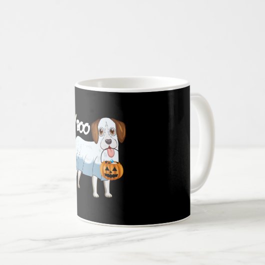 Ghost Beagle Halloween Dog Kaffeetasse (VorderseiteRechts)