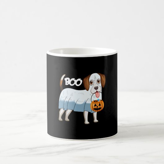 Ghost Beagle Halloween Dog Kaffeetasse (Mittel)