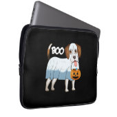 Ghost Beagle Halloween Dog Laptopschutzhülle (Vorne Rechts)