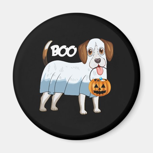 Ghost Beagle Halloween Dog Magnet (Vorne)