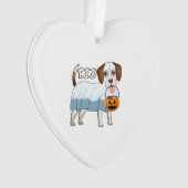 Ghost Beagle Halloween Dog Ornament (Vorderseite)