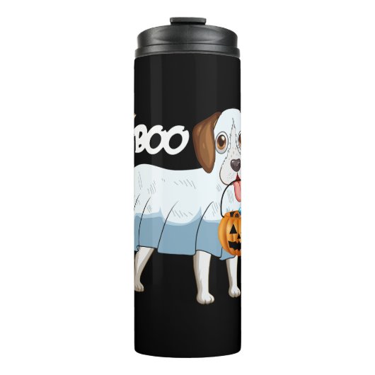 Ghost Beagle Halloween Dog Thermosbecher (Vorderseite)