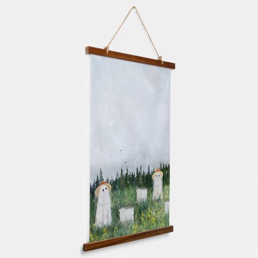 Ghost Beekeepers Wandteppich Mit Holzrahmen (Gewinkelt)