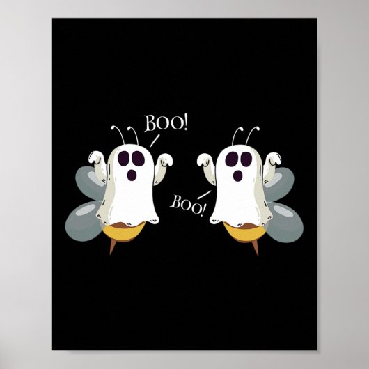 Ghost Bees Sprichwort Boo Fun Halloween Kostüme Fr Poster (Vorne)