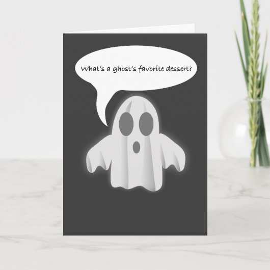 Ghost Birthday Card, Whimsical Ghost Karte (Vorderseite)