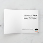 Ghost Birthday Card, Whimsical Ghost Karte (Innenseite)