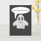 Ghost Birthday Card, Whimsical Ghost Karte (Gelbe Blume)
