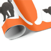 Ghost Black Cat Wrapping Paper Geschenkpapier (Rolleneckpunkt)