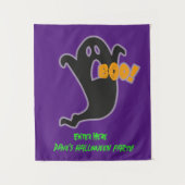 Ghost-Boo Anpassbare Halloween-Party-Banner Wandteppich (Vorderseite)