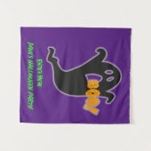 Ghost-Boo Anpassbare Halloween-Party-Banner Wandteppich (Vorderseite (Horizontal))
