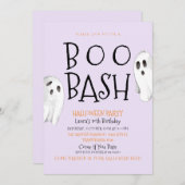 Ghost, Boo Bash Halloween Einladung (Vorne/Hinten)