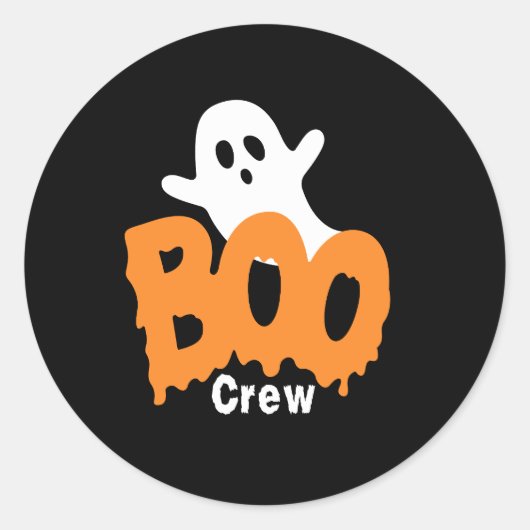 Ghost Boo Crew Halloween Runder Aufkleber (Vorderseite)