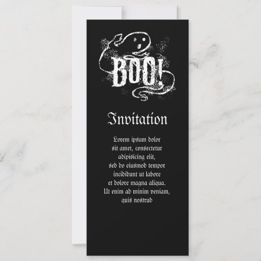 Ghost Boo Einladung (Vorderseite)