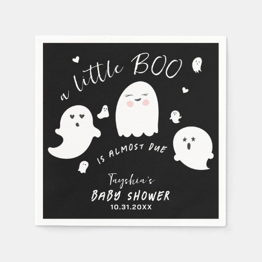 Ghost Boo Gender Neutral Halloween Baby Dusche Serviette (Vorderseite)