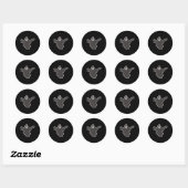 Ghost Boo Grim Sensenmann Pumpkin Muster Easy Hall Runder Aufkleber (Blatt)