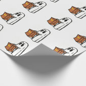 Ghost Boo Halloween Wrapping Paper Geschenkpapier (Ecke)