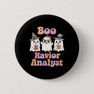 Ghost Boo Havior Analyst Funny Halloween Verhalten Button