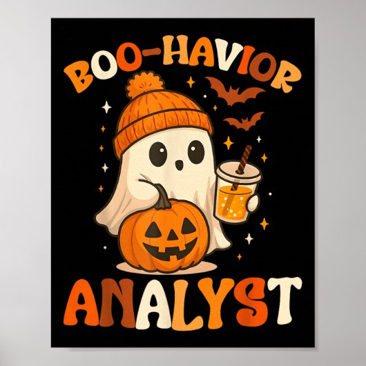 Ghost Boo Havior Yst Funny Halloween Behavior Ther Poster (Vorne)