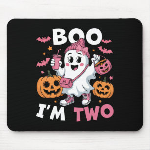 Ghost Boo Ich bin zwei zweite Geburtstagskinder Ha Mousepad
