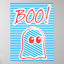 Ghost, Boo, lustiges Poster, Typografie-Poster, Poster