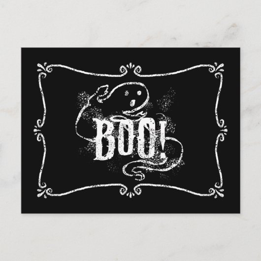 Ghost Boo Postkarte (Vorderseite)