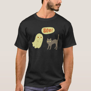 Ghost boo Scare Cat halloween Niedliches Gespenst T-Shirt