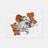 Ghost Boo Yah Funny Halloween Shirt Spooky Booyah Fleecedecke (Vorderseite (Horizontal))
