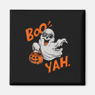 Ghost Boo Yah Funny Halloween Shirt Spooky Booyah Magnet