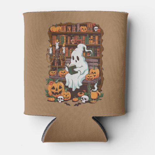 Ghost Book Reader Lover Gift Reader Dosenkühler (Vorderseite)