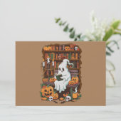 Ghost Book Reader Lover Gift Reader Einladung (Stehend Vorderseite)