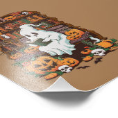 Ghost Book Reader Lover Gift Reader Fotodruck (Ecke)