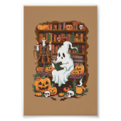Ghost Book Reader Lover Gift Reader Fotodruck (Vorne)