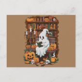 Ghost Book Reader Lover Gift Reader Postkarte (Vorderseite)
