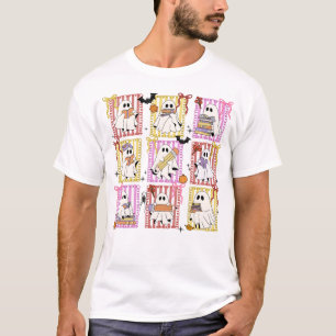 Ghost Book Reading Halloween Books Lover Teacher T-Shirt
