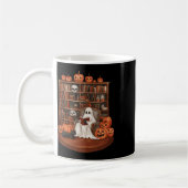 Ghost Book Reading Lehrer Halloween Librarian Boo Kaffeetasse (Links)