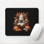 Ghost Book Reading Pumpkin Gothic Halloween Teache Mousepad (Mit Mouse)