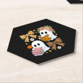 Ghost Books Halloween Floral Fall Halloween Untersetzer (angewinkelt)