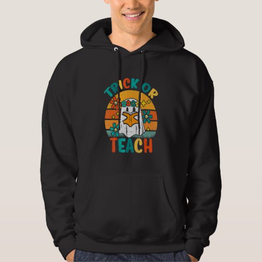 Ghost Books Trick oder lehren Retro Groovy Hallowe Hoodie (Vorderseite)