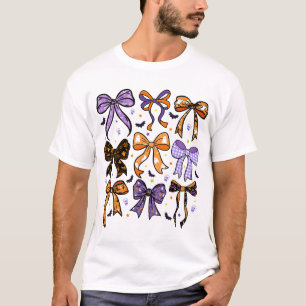 Ghost Bow Coquette Halloween Spooky Jahreszeit Fra T-Shirt