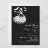 Ghost Bride Black Brautparty Einladung (Vorderseite)