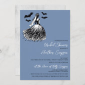 Ghost Bride Blue Brautparty Einladung (Vorne/Hinten)