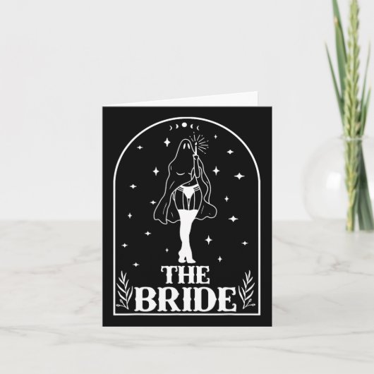 Ghost Bride Coven Gothic Halloween Wedding Bachelo Karte (Vorderseite)