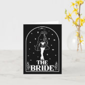 Ghost Bride Coven Gothic Halloween Wedding Bachelo Karte (Gelbe Blume)