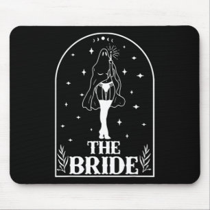 Ghost Bride Coven Gothic Halloween Wedding Bachelo Mousepad